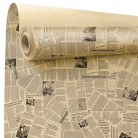 PAPEL KRAFT WATER RES. NEWS 80CMX40M NAT/NEGRO