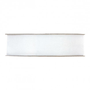 CINTA ORGANZA MM25X50MT WHITE