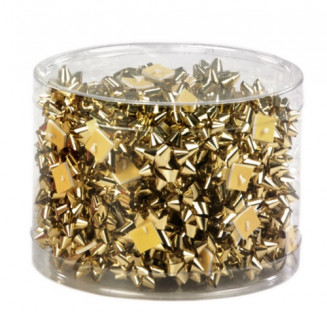 CAJA LAZOS ESTRELLAS ORO 100UNI