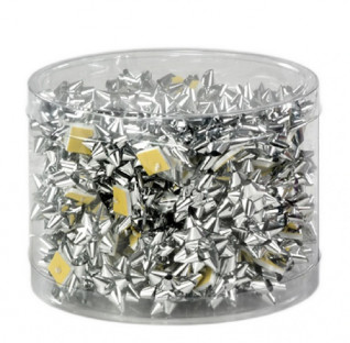 CAJA LAZOS ESTRELLAS PLATA 100UNI