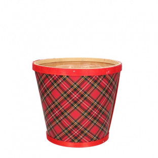 BASE CHRISTMAS WOOD SQUARES POT Ø17- 15CM