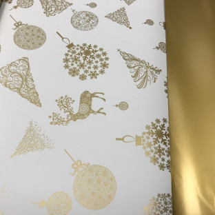 BOBINA OPACO SANTA 70CMX40M. BL/ORO