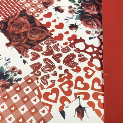 BOBINA DUO MAT VALENTIN 70CMX40M ROJO/BL