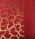 BOBINA DUO MAT 70CM X 40M CORAZON ROJO/ORO