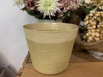 MACETA CUERDA COLOR Ø19XH16B14 BEIGE/NAT.