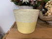 MACETA CUERDA COLOR Ø15XH13B11 AMARILLO/BLANCO