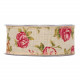 CINTA COTTON NANCY MM40X10MT NATURAL ROSAS