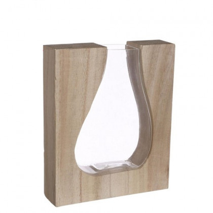 VIOLETERO MADERA CRISTAL L15W4.H18CM