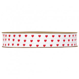 CINTA CORAZONES 6MMX25MT ROJO BLANCO
