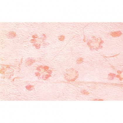 PAPEL HOJAS FLORES 50CMX50CMX10UNI ROSA
