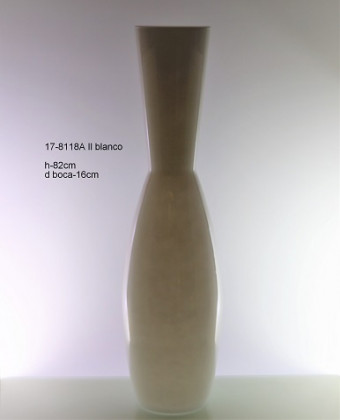 CRISTAL JARRON H:82CM Ø:16 BLANCO