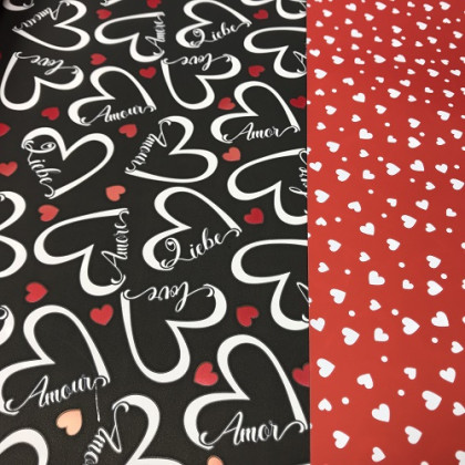 BOBINA DUO MAT 70CM X 40M CORAZON NEGRO