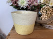 MACETA CUERDA Ø19XH16B14 AMARILLO/BLANCO