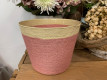 MACETA CUERDA COLOR Ø19XH16B14 ROSA/NAT.