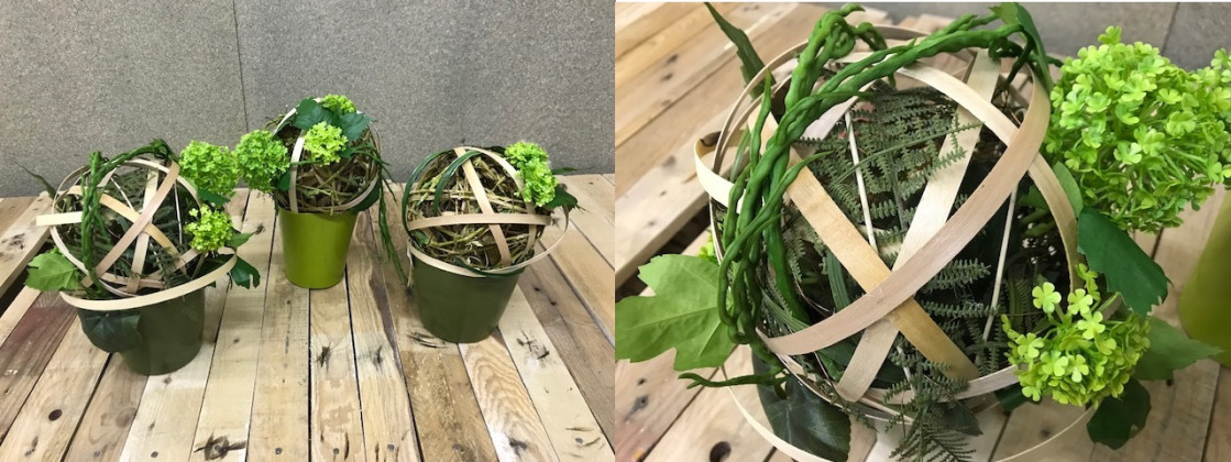 CENTRO ARTIFICIAL MIMBRE BOLA.