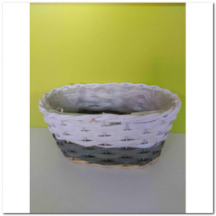 CESTA OVALADA BICOLOR PEQUEÑA.