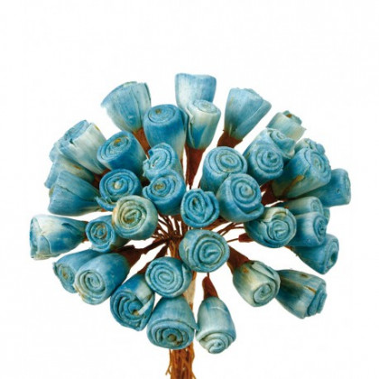 FLOR MINI SHOLA AZUL X5 POMOS