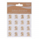 STICKERS NUMERO 2 MADERA NATURAL(16 UNI)
