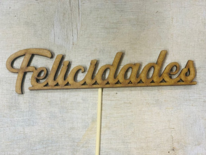 PICK MADERA "FELICIDADES"