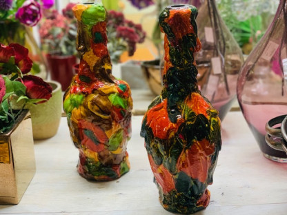 CRISTAL BOTELLA MATIZ VERDE.