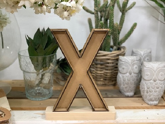 LETRA MADERA X
