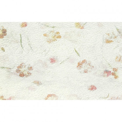 PAPEL HOJAS FLORES 50CMX50CMX10UNI BLANCO
