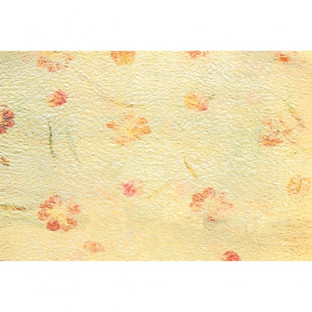 PAPEL HOJAS FLORES 50CMX50CMX10UNI CREMA