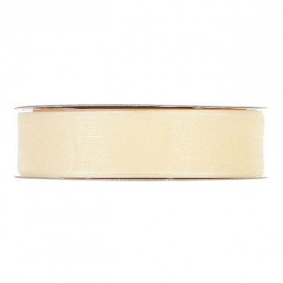 CINTA ORGANZA MM25X50MT CREAM