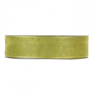 CINTA ORGANZA MM25X50MT OLIVE GREEN