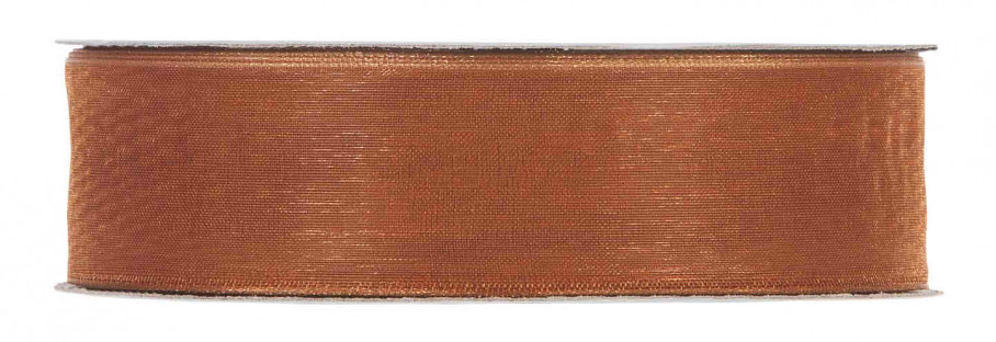 CINTA ORGANZA MM25X50MT BROWN