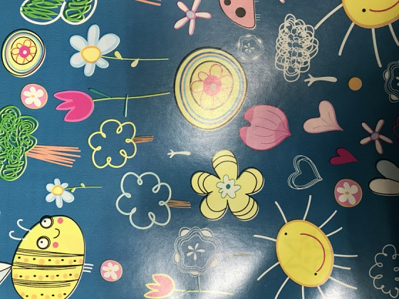 BOBINA PAPEL AZUL VARIADO 70CM X 100M