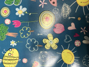 BOBINA PAPEL AZUL VARIADO 70CM X 100M