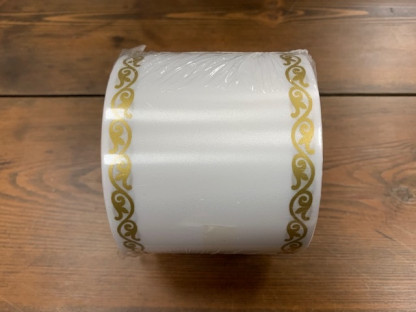 CINTA CEREMONY 75MMX50M BLANCO ORO