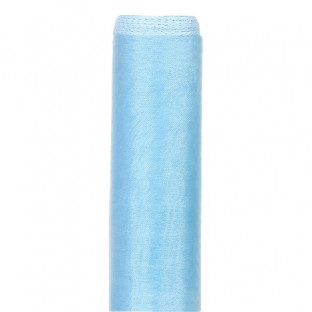 BOBINA ORGANZA 72CMX9M AZUL CLARO
