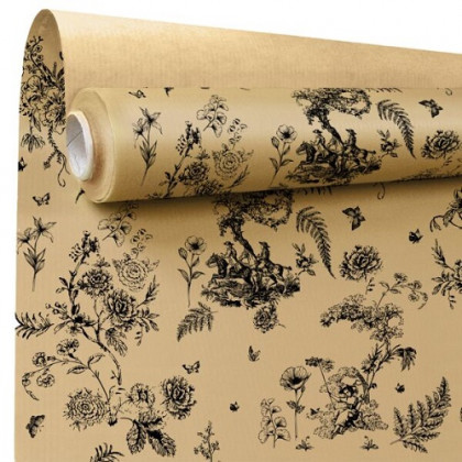 PAPEL KRAFT WATER RES. TOILE DE JOYU 79CMX40M NAT/NEGRO