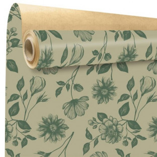 PAPEL KRAFT SYDNEY 79CMX40M NAT/VERDE