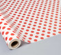 BOBINA PAPEL SEDA 70CMX100M BLANCO LUNARES ROJO
