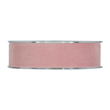 CINTA DOUBLE VELVET 25MMX7MT ROSA NUDE