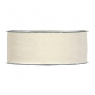 CINTA DOUBLE VELVET 40MMX7MT CREMA