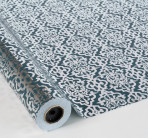 BOBINA PAPEL LUX 70CM X25M AZUL ESTAMPADO
