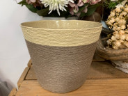 MACETA CUERDA COLOR Ø19XH16B14 GRIS/NAT.