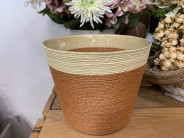 MACETA CUERDA COLOR Ø19XH16B14 MARRON/NAT.