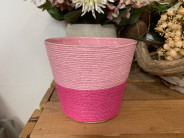 MACETA CUERDA COLOR Ø15XH13B11 FUCSIA/ROSA