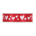 CINTA CORAZONES 25MMX25M ROJO