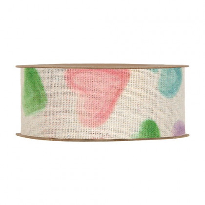CINTA CORAZONES 40MMX20MT MIX COLOR
