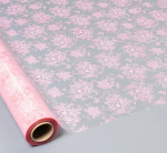 CELOFÁN TRANSPARENTE FLORES 70CMX50M ROSA