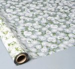 CELOFÁN TRANSPARENTE FLORES HOJAS 70CMX50M BLANCO