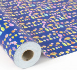 BOBINA PAPEL LUX 70CM X25M AZUL COMB. FLOR