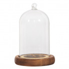 CRISTAL CUPULA DOME W/WOOD BASE Ø9 X H13,5