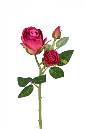 BRANCHE ROSE 40 CM CEREZA